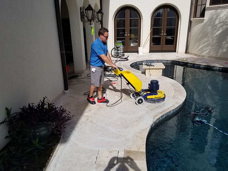 Poolside Natural Stone Cleaning and Sealing