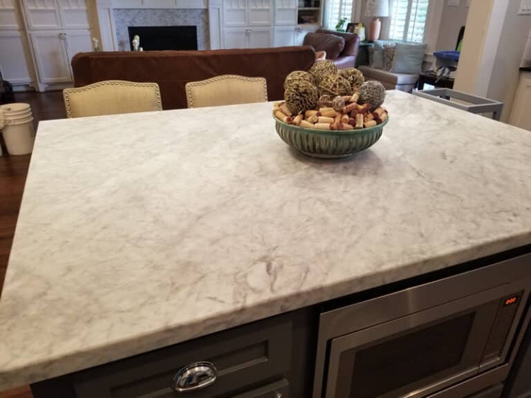 honed marble counter